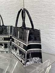 Dior Medium Dior Book Tote Black and White Paris Embroidery Size 36 x 18 x 28 cm - 5