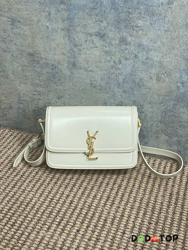 YSL Medium Solferino White Gold Hardware Size 23 x 16 x 6 cm - 1