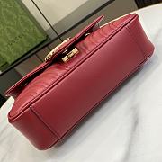 Gucci GG Marmont Burgundy Bag Size 22 x 13 x 6 cm - 5