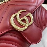 Gucci GG Marmont Burgundy Bag Size 22 x 13 x 6 cm - 4