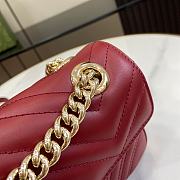 Gucci GG Marmont Burgundy Bag Size 22 x 13 x 6 cm - 3