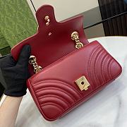 Gucci GG Marmont Burgundy Bag Size 22 x 13 x 6 cm - 2