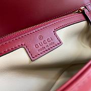 Gucci GG Marmont Burgundy Bag Size 26 x 13 x 6 cm  - 3