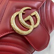 Gucci GG Marmont Burgundy Bag Size 26 x 13 x 6 cm  - 2