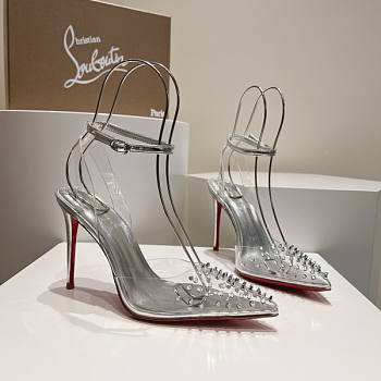 Christian Louboutin Ankle Strap Sandal Silver