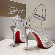 Christian Louboutin Ankle Strap Sandal Silver - 3