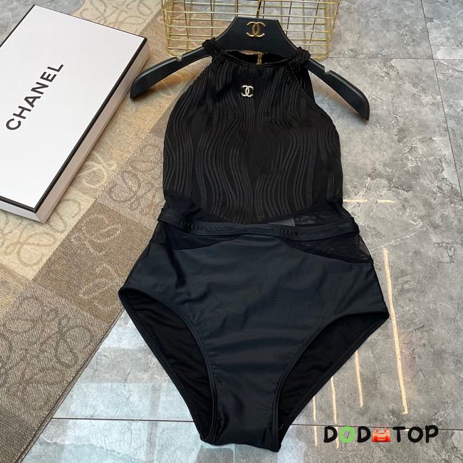 Chanel One-Piece Swimsuit Black - 1