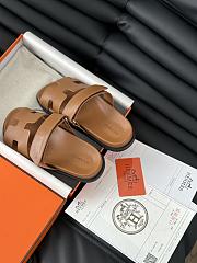 Hermes Brown Slippers - 3