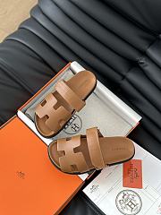 Hermes Brown Slippers - 1