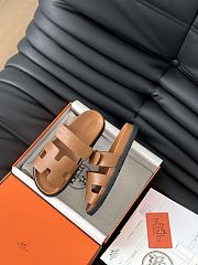 Hermes Brown Slippers - 6