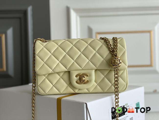 Chanel Flap Bag Lambskin Leather Gold Hardware Size 23.5 cm - 1