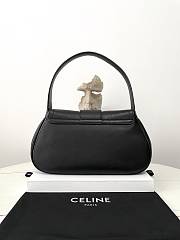 Celine Medium Polly Bag in Supple Calfskin Black Size 33 × 19 × 9 cm - 4