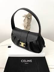 Celine Medium Polly Bag in Supple Calfskin Black Size 33 × 19 × 9 cm - 3