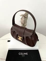 Celine Medium Polly Bag in Supple Calfskin Brown Size 33 × 19 × 9 cm - 5