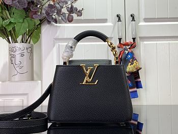 Louis Vuitton Capucines Mini Handbag M48865 Black Size 21 x 14 x 8 cm