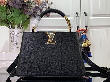 Louis Vuitton Capucines Small Handbag M48865 Black Size 27 x 18 x 9 cm