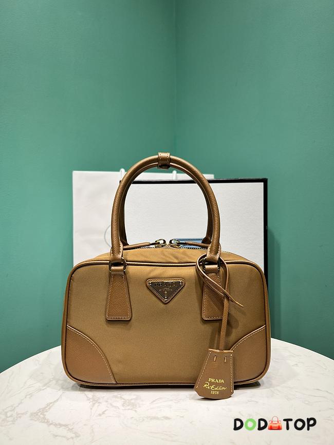 Prada Re-Edition 1978 Small Two-Handle Bag Brown Size 25 x 14.5 x 7.5 cm - 1