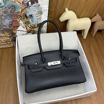 Hermes Birkin Shoulder Swift Leather Black Size 29 cm