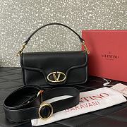 Valentino Vlogo 1960 Nappa Leather Shoulder Bag Black Size 26 x 13 x 9 cm - 3