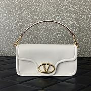 Valentino Vlogo 1960 Nappa Leather Shoulder Bag White Size 26 x 13 x 9 cm - 1