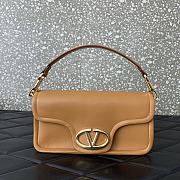 Valentino Vlogo 1960 Nappa Leather Shoulder Bag Caramel Size 26 x 13 x 9 cm - 1