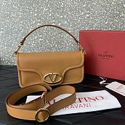 Valentino Vlogo 1960 Nappa Leather Shoulder Bag Caramel Size 26 x 13 x 9 cm - 3