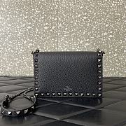 Valentino Garavani Rockstud Small Leather Crossbody Bag Black Size 18.5 x 12 x 4 cm - 2