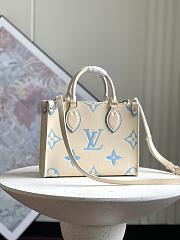 Louis Vuitton Onthego Small Tote Bag Blue White Size 25 x 19 x 11.5 cm - 3