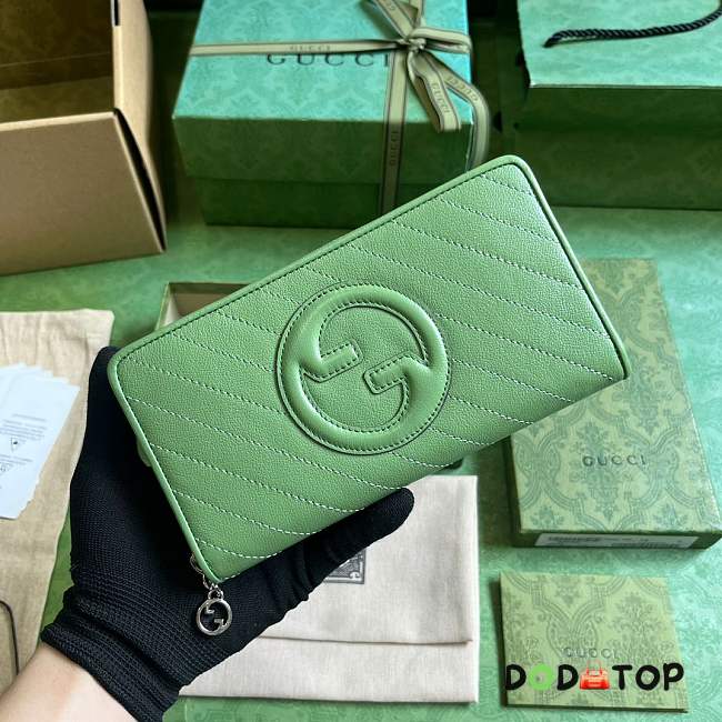 Gucci Blondie Zip-around Wallet Green Size 11 x 19.5 x 3 cm - 1