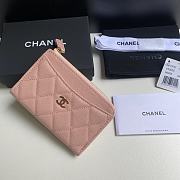 Chanel Pink Caviar Card Case Size 12 x 7.5 x 2.5 cm - 2