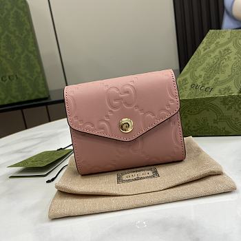 Gucci Pink GG Leather Wallet Size 9.5 x 11 x 3 cm