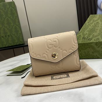 Gucci Beige GG Leather Wallet Size 9.5 x 11 x 3 cm