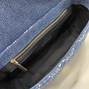 Gucci Blue GG Marmont Small Shoulder Bag Size 26 x 15 x 7 cm - 3