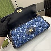  Gucci Luce Small Shoulder Bag Blue Size 27.5 x 12.5 x 6.5 cm - 5