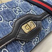  Gucci Luce Small Shoulder Bag Blue Size 27.5 x 12.5 x 6.5 cm - 3