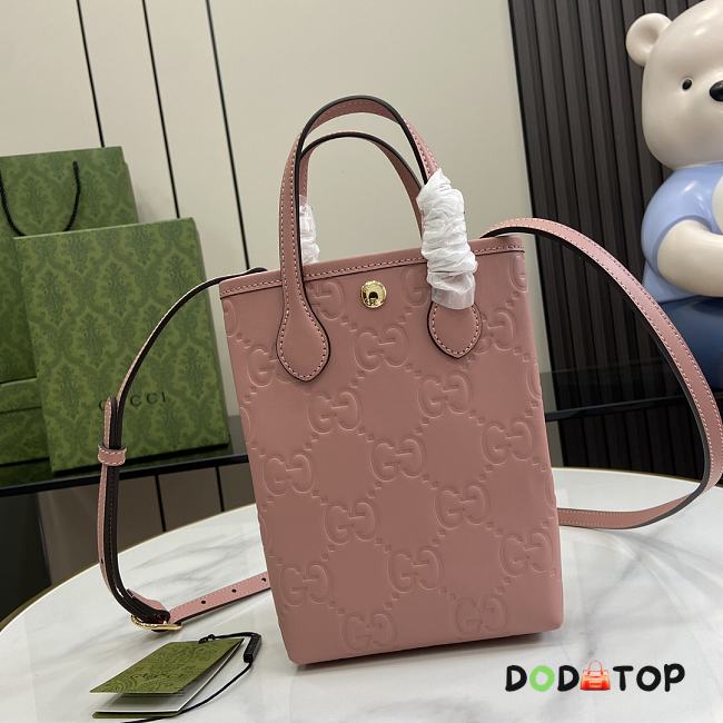 Gucci GG Super Mini Bag With Strap Pink Size 15 x 20 x 5 cm - 1