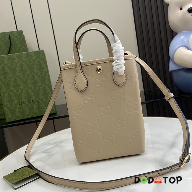 Gucci GG Super Mini Bag With Strap Beige Size 15 x 20 x 5 cm - 1