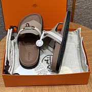 Hermes Grey Flip Flops - 3