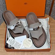 Hermes Grey Flip Flops - 2