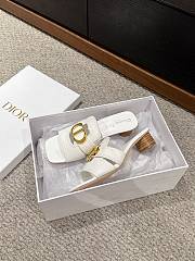 Dior 30 Montaigne Dior Sandals Black/White/Beige - 4