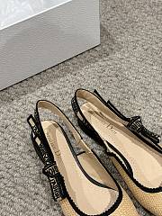 Dior J’adior Slingback Flats Black/Beige - 6