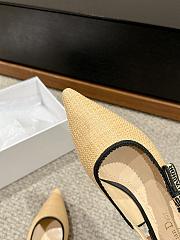 Dior J’adior Slingback Flats Black/Beige - 5