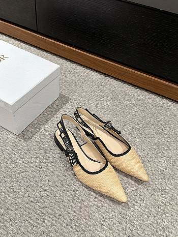 Dior J’adior Slingback Flats Black/Beige