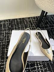 Celine Low-heeled Arc de Triomphe Shiny Leather Beige - 4