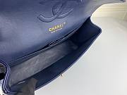 Chanel Flap Bag Navy Blue Lambsin Leather Size 25 cm - 4