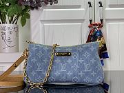 Louis Vuitton Liv Pochette Handbag M83532 Light Blue Size 24.5 x 13.5 x 6.5 cm - 1