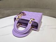 Dior Lady Small Purple Bag Size 20 x 17 x 8 cm - 5