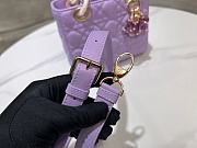 Dior Lady Small Purple Bag Size 20 x 17 x 8 cm - 4