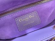 Dior Lady Small Purple Bag Size 20 x 17 x 8 cm - 2