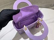 Dior Lady Small Purple Bag Size 20 x 17 x 8 cm - 3